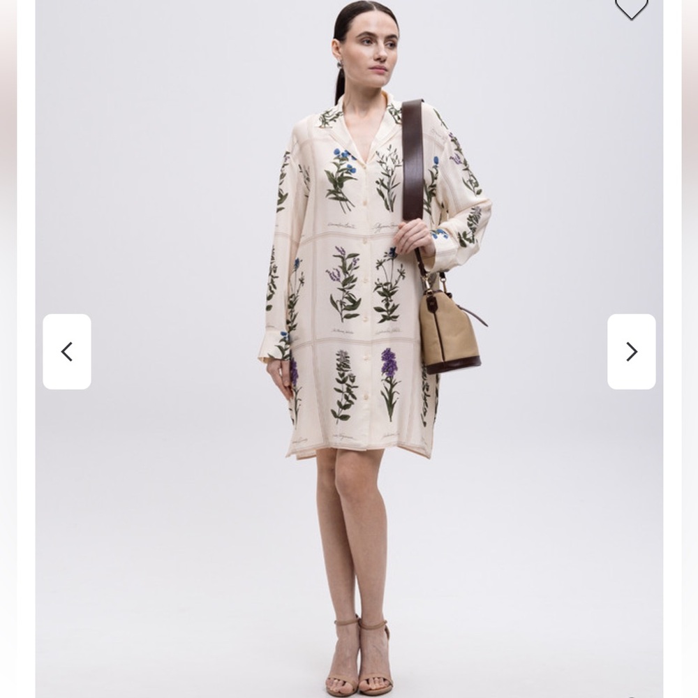 NWT WEEKEND MAX MARA Eccesso Printed crêpe-de-chine dress